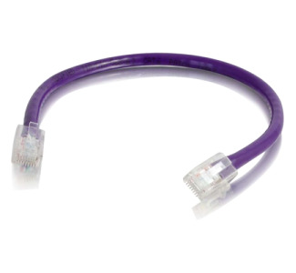 C2G 6in Cat6 Non-Booted Unshielded (UTP) Network Patch Cable - Purple