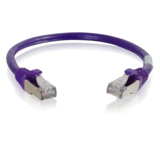 C2G 6in Cat6 Snagless Shielded (STP) Network Patch Cable - Purple