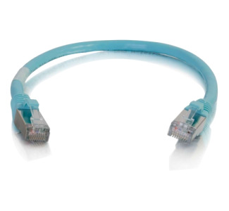 C2G 6in Cat6a Snagless Shielded (STP) Network Patch Cable - Aqua