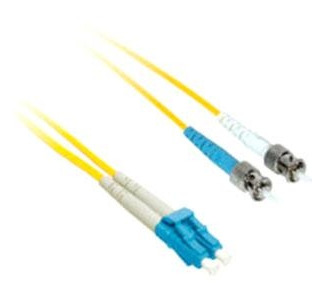 2m LC-ST 9/125 OS1 Duplex Singlemode Fiber Optic Cable (Plenum-Rated) - Yellow