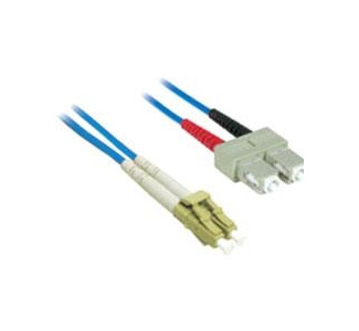 3m LC-SC 62.5/125 OM1 Duplex Multimode PVC Fiber Optic Cable - Blue
