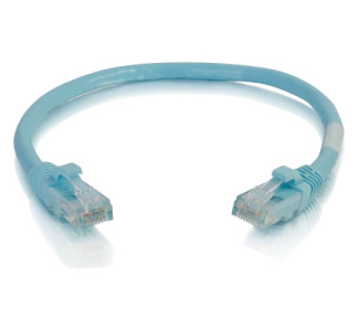C2G 6in Cat6a Snagless Unshielded (UTP) Network Patch Cable - Aqua