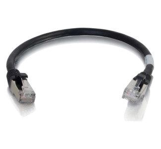 C2G 6in Cat6 Snagless Shielded (STP) Network Patch Cable - Black