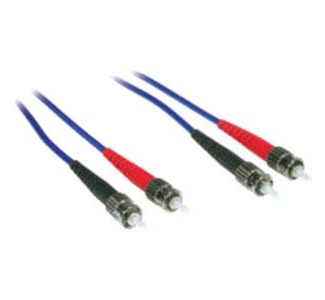 10m ST-ST 62.5/125 OM1 Duplex Multimode PVC Fiber Optic Cable - Blue