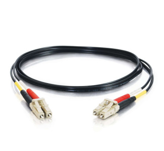 3m LC-LC 62.5/125 OM1 Duplex Multimode PVC Fiber Optic Cable - Black