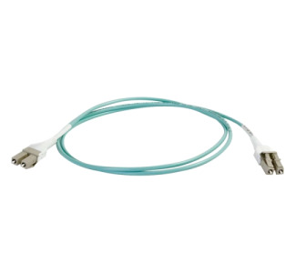 C2G 2m LC Uniboot 10Gb 50/125 OM3 Duplex Multimode PVC Fiber Optic Cable - Aqua