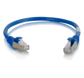 C2G 6in Cat6a Snagless Shielded (STP) Network Patch Cable - Blue
