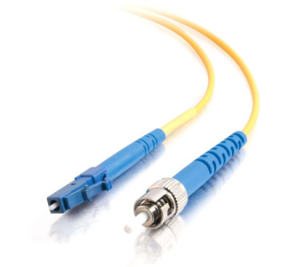 2m LC-ST 9/125 OS1 Simplex Singlemode Fiber Optic Cable (Plenum-Rated) - Yellow