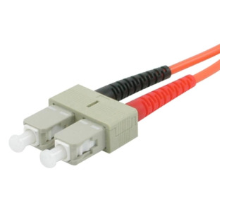 8m SC-ST 62.5/125 OM1 Duplex Multimode Fiber Optic Cable (Plenum-Rated) - Orange