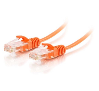 C2G 3ft Cat6 Snagless Unshielded (UTP) Slim Ethernet Network Patch Cable - Orange