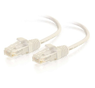 C2G 3ft Cat6 Snagless Unshielded (UTP) Slim Ethernet Network Patch Cable - White