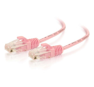C2G 1ft Cat6 Snagless Unshielded (UTP) Slim Ethernet Network Patch Cable - Pink