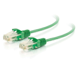 C2G 10ft Cat6 Snagless Unshielded (UTP) Slim Ethernet Network Patch Cable - Green