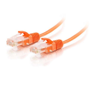 C2G 7ft Cat6 Snagless Unshielded (UTP) Slim Ethernet Network Patch Cable - Orange