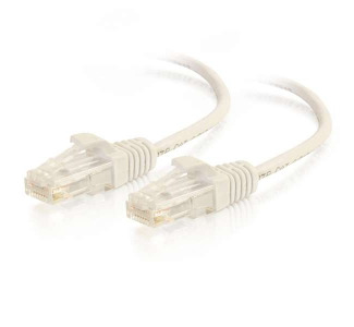 C2G 10ft Cat6 Snagless Unshielded (UTP) Slim Ethernet Network Patch Cable - White