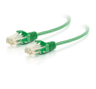 C2G 5ft Cat6 Snagless Unshielded (UTP) Slim Ethernet Network Patch Cable - Green