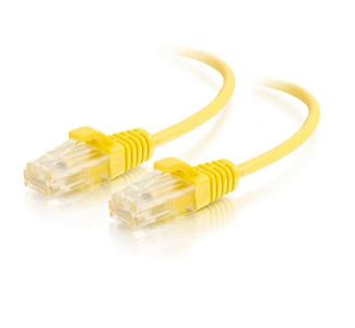C2G 1ft Cat6 Snagless Unshielded (UTP) Slim Ethernet Network Patch Cable - Yellow