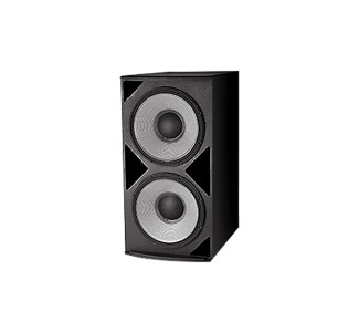 High Power Subwoofer with 2 x 18 Inch 2242H VGC Driver, Black Finish