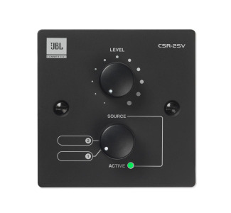 CSR-2SV-BLK Wall Controller with 2-Position Source Selector and Volume Control; US Version (Black) For use with CSM-21 in.