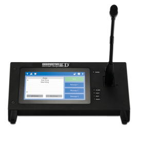 Touch Screen Digital Communication Station with Gooseneck Microphone