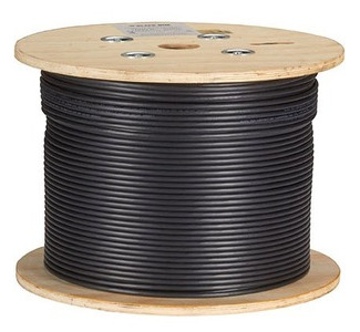 Black Box CAT6A 500-MHz Bulk Cable - F/UTP, Plenum, Solid, Black