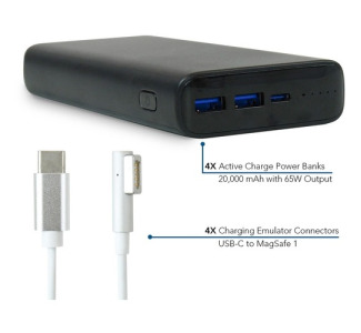 JAR Systems Active Charge Power Bank 4-Pack with Apple MagSafe 1 Connectors 4-Pack