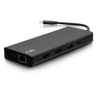 C2G 4K USB C Dual Monitor Dock - HDMI, Ethernet, USB, 3.5mm & 60W Power