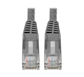 Premium Cat6 Gigabit Snagless Molded UTP Patch Cable, 24 AWG, 550 MHz/1 Gbps (RJ45 M/M), Gray, 6 in.