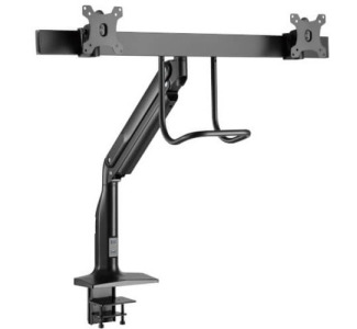 Safe-IT Precision-Placement Dual-Display Desk Clamp with Antimicrobial Tape for 17 to 35