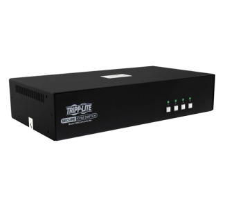 Secure KVM Switch, 4-Port, Dual Head, DisplayPort to DisplayPort, 4K, NIAP PP4.0, Audio, CAC, TAA