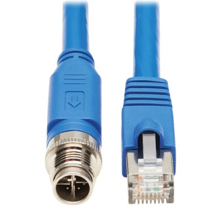 Tripp Lite Ethernet Cable Shielded M12 X-Code Cat6a M12 RJ45 M/M Blue 3M