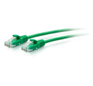C2G 15ft Cat6a Snagless Unshielded (UTP) Slim Ethernet Patch Cable - Green