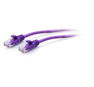 C2G 1ft Cat6a Snagless Unshielded (UTP) Slim Ethernet Patch Cable - Purple