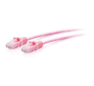 C2G 15ft Cat6a Snagless Unshielded (UTP) Slim Ethernet Patch Cable - Pink