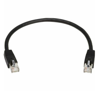 Cat8 40G Snagless SSTP Ethernet Cable (RJ45 M/M), PoE, Black, 1 ft. (0.3 m)
