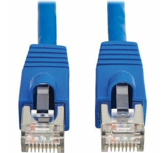 Cat8 40G Snagless SSTP Ethernet Cable (RJ45 M/M), PoE, Blue, 1 ft. (0.3 m)