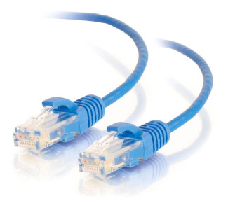 C2G 8ft Cat6 Snagless Unshielded (UTP) Slim Network Patch Cable - Blue