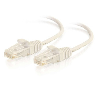 10ft Cat6 Snagless Unshielded (UTP) Slim Ethernet Network Patch Cable - White