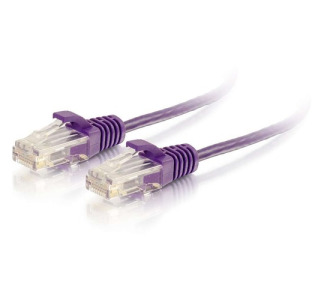 C2G 10ft Cat6 Slim Snagless Unshielded (UTP) Ethernet Cable - Purple
