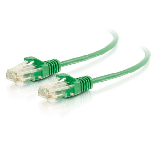 C2G 1ft Cat6 Slim Snagless Unshielded (UTP) Ethernet Cable - Green