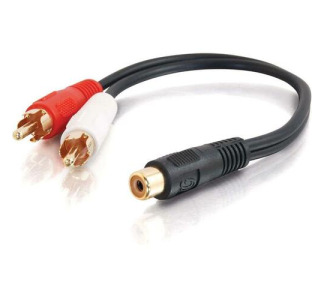 C2G 6in Value Series One RCA Female to Two RCA Male Y-Cable