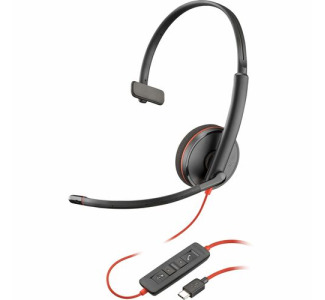 Poly Blackwire 3210 Monaural USB-C Headset TAA (Bulk)