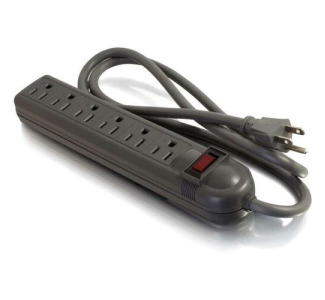 C2G 6-Outlet Power Strip with Surge Suppression