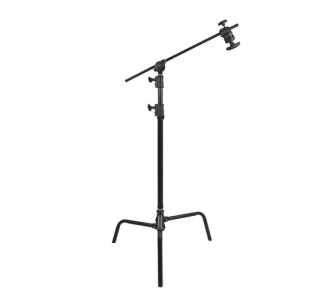 Professional C-Stand Kit with Turtle Base 7.5' - Black