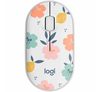 Logitech M340 Wireless Mouse with Limited Edition Prints, USB Receiver and Silent Clicks, Portable Wireless Mouse for Laptop, PC, Windows, Chrome, Surface, Floral Bouquet