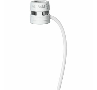 Shure WL184m Wired Condenser, Dynamic Microphone for Wireless Transmitter, Transportation - White