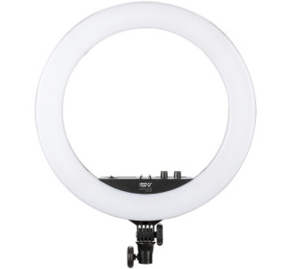 Smith-Victor Bi-Color LED Ring Light with Battery Bundle (17